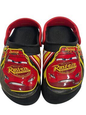 Disney Cars Lightning McQueen Crocs Children 11 Rusteze Light Up Clog Rubber